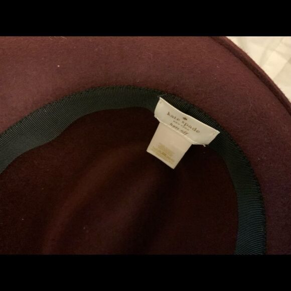 Kate Spade New York hats off Burgundy  black  Hat - One Size  Gorgeous - Picture 4 of 12
